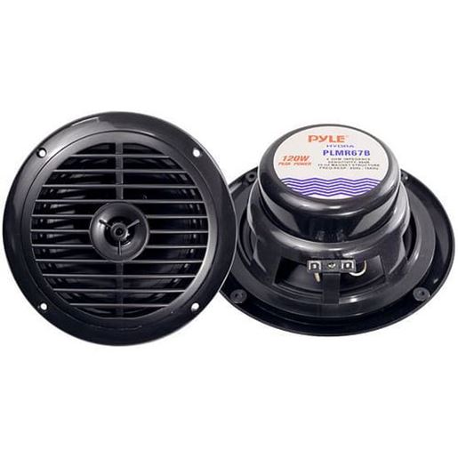 Picture of Dual 6.5'' Waterproof Marine Speakers, Full Range Stereo Sound, 120 Watt, Black