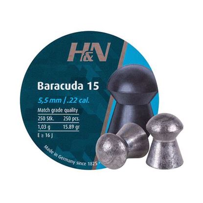 Picture of H&N Baracuda 15, .22 Cal, 15.89 Grains, Round Nose, 250ct