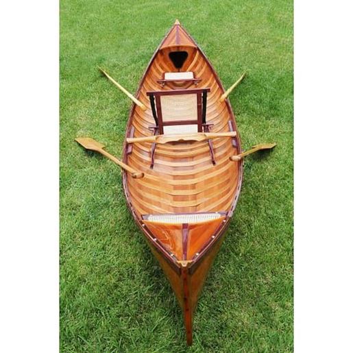 Picture of 39.5" x 190" x 25.5" Traditional Wooden Canoe With Ribs