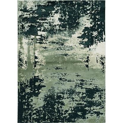 Picture of 5' x 8' Silver Charcoal Abstract Design Indoor Area Rug