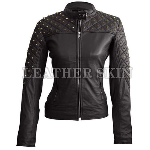 Picture of Women Black Leather Jacket