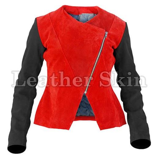 Picture of Women Red Leather Jacket