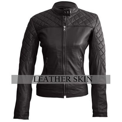 Picture of Women Black Leather Jacket