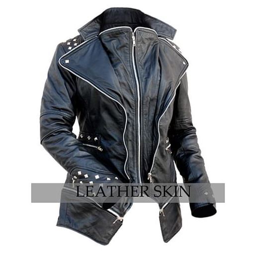 Picture of Women Black Leather Jacket