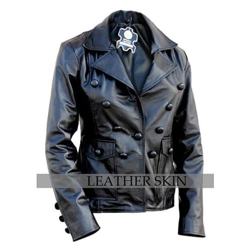 Picture of Black Punk Women Leather Jacket