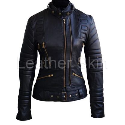 Picture of Women Black Leather Jacket