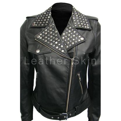 Picture of Women Black Leather Jacket