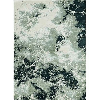 Picture of 8'x11' Silver Machine Woven Abstract Watercolor Indoor Area Rug