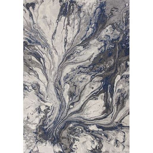 Picture of 5'x8' Grey Machine Woven Abstract Watercolor Indoor Area Rug