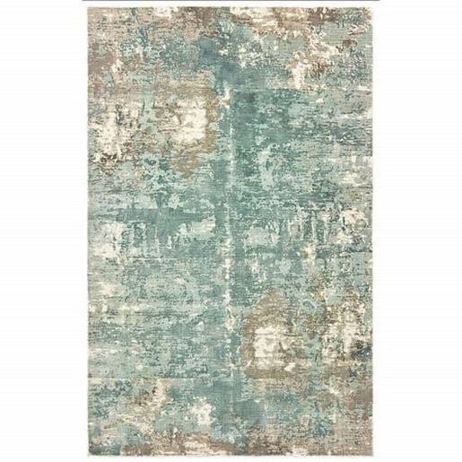 Picture of 10' x 14' Blue and Gray Abstract Pattern Indoor Area Rug