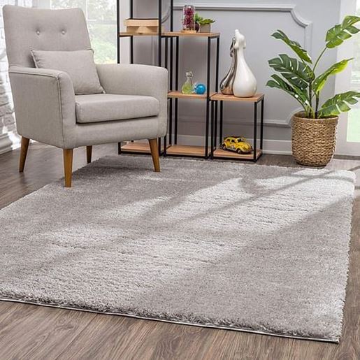 Picture of 8' x 11' Ivory Modern Solid Shag Area Rug