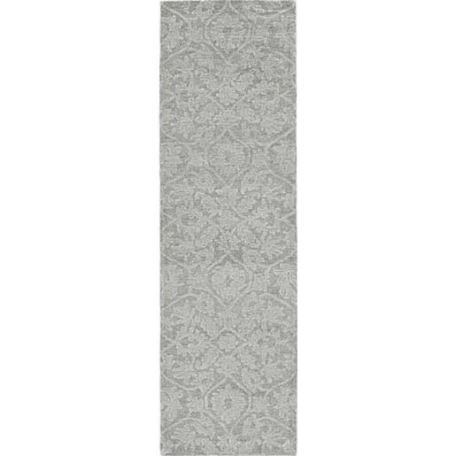 Picture of 8'x11' Grey Hand Tufted Space Dyed Ogee Indoor Area Rug