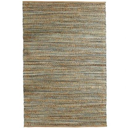 Picture of 8' x 10' Blue and Natural Braided Jute Area Rug