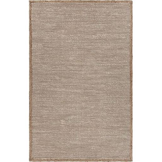 Picture of 8' x 10' Tan and White Braid Border Area Rug