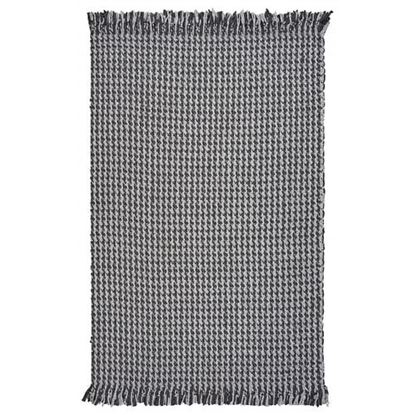 Picture of 8'x10' Grey Hand Woven Houndstooth Indoor Area Rug