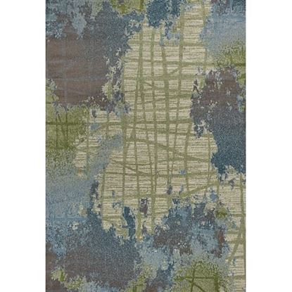 Picture of 10'x13' Green Blue Machine Woven Abstract Indoor Area Rug