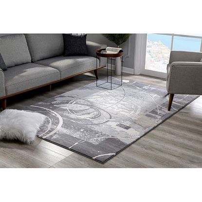 Picture of 8' x 11' Gray Abstract Splatter Area Rug