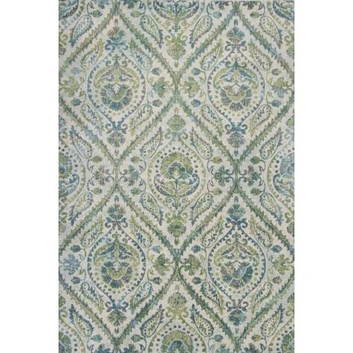 Picture of 7' x 10'  Polypropylene Ivory or Teal Area Rug