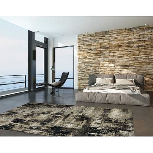 Picture of 106" X 158" Ivory or Charcoal Polyester Rug