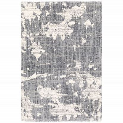 Picture of 5'x8' Grey and Ivory Grey Matter  Area Rug