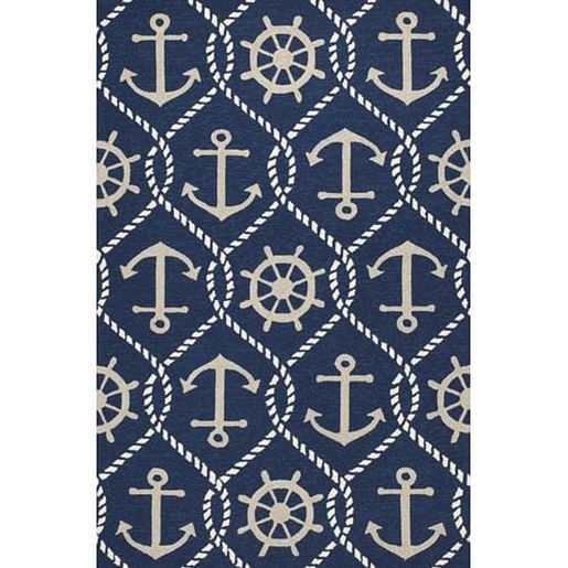 Picture of 7' x 9'  UV treated Polypropylene Navy Area Rug