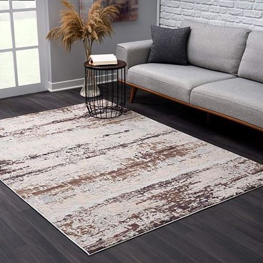 Picture of 8' x 11' Violet Abstract Striations Area Rug