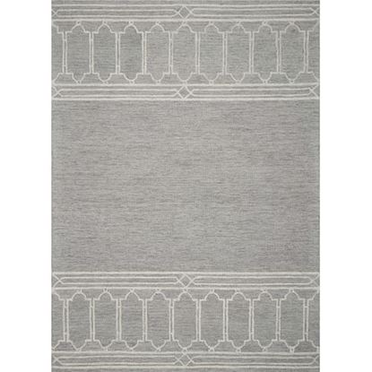 Picture of 9'x12' Grey Hand Tufted Geometric Indoor Area Rug