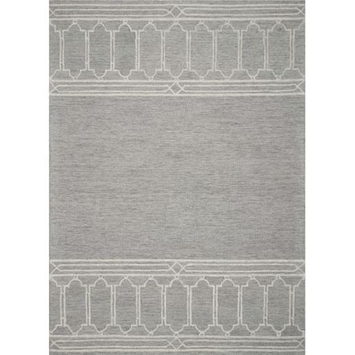 Picture of 9'x12' Grey Hand Tufted Geometric Indoor Area Rug