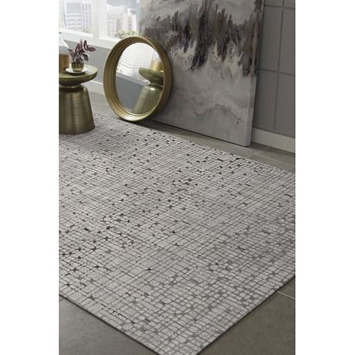 Picture of 94" X 130" Grey Polyester Rug