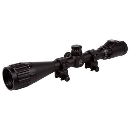 Picture of UTG 4-16x40 AO Rifle Scope, EZ-TAP, Illuminated Mil-Dot Reticle, 1/4 MOA, 1" Tube, See-Thru Weaver Rings