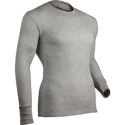 Picture of Indera Cotton Heavyweight Thermal Shirt Heather Gray Medium