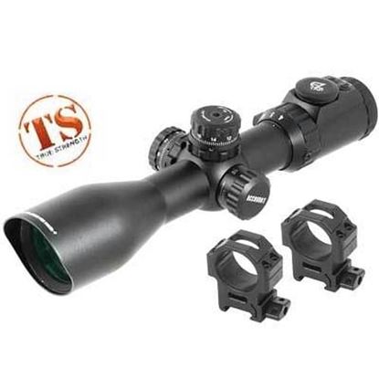 Picture of Leapers UTG 4-16x44 AO Accushot SWAT Rifle Scope, EZ-TAP, Illuminated Mil-Dot Reticle, 1/4 MOA, 30mm Tube, Lever-Lock Weaver Rings