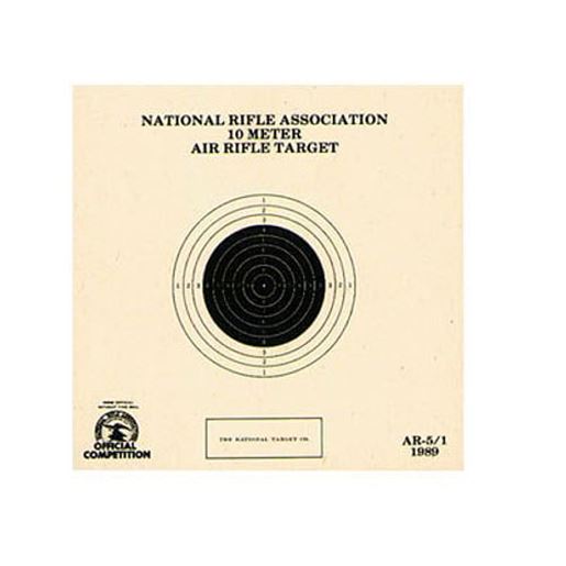 Picture of National Target NRA 10-Meter Air Rifle Bullseye Target, 1 Bull/Page, 100ct