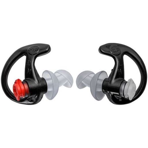 Picture of SureFire Double Flanged Filtered Earplugs Med 25 Pair Black