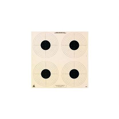 Picture of National Target NRA 10-Meter Air Pistol Bullseye Target, 4 Bulls/Page, 100ct