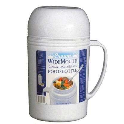 Foto de Brentwood 0.5L Wide Mouth Glass Vacuum / Foam Insulated Food Thermos