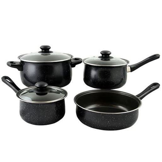 Picture of Gibson Home Casselman 7 piece Cookware Set in Black with Bakelite Handle