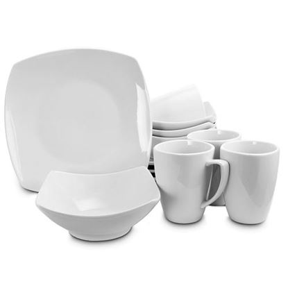 Picture of Gibson Home Zen Buffetware Square 12 Piece Dinnerware Set