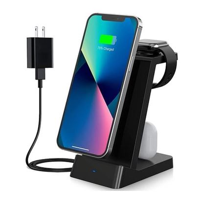 Picture of Trexonic 3 in 1 Fast Charge Charging Station in Black