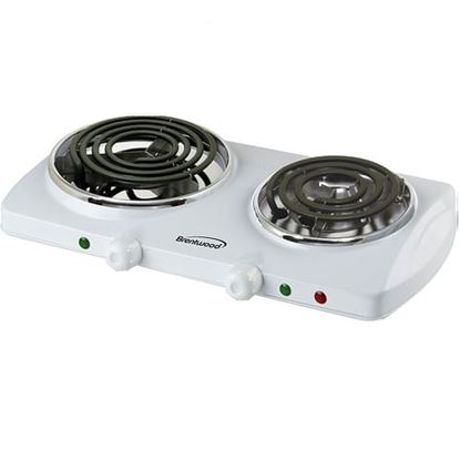 Picture of Brentwood Electric 1500W Double Burner Spiral White