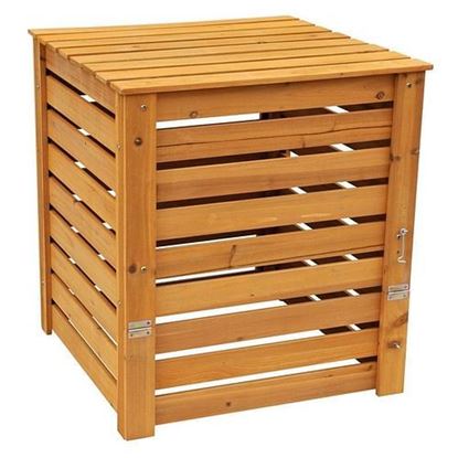 Picture of Solid Wood 90-Gallon Compost Bin with Removable Top and Hinged Side Panel