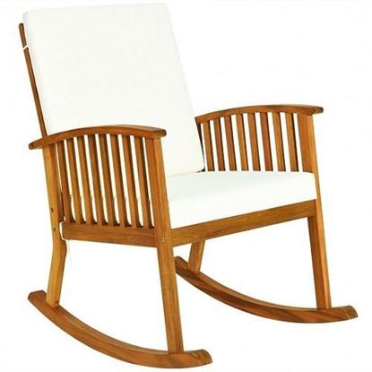 Picture of Outdoor Acacia Garden Wood Rocking Chair