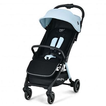 Picture of One-Hand Folding Portable Lightweight Baby Stroller with Aluminum Frame-Blue