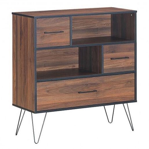 Picture of Multipurpose Sideboard Storage Cabinet with Metal Leg & Drawers