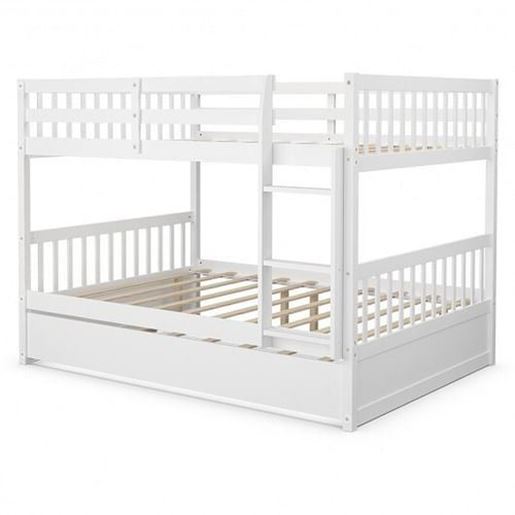 Picture of Full over Full Bunk Bed Platform Wood Bed