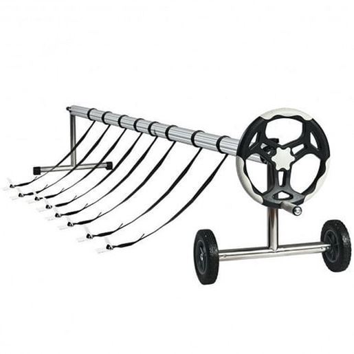 Picture of 18 ft Pool Cover Reel Set with Hand Crank and Wheels