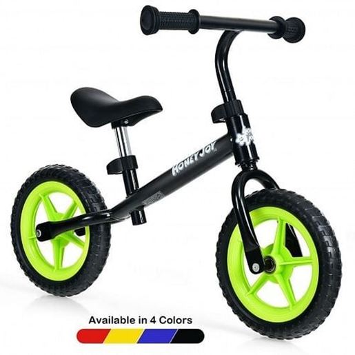 Picture of Kids No Pedal Balance Bike with Adjustable Handlebar and Seat-Black