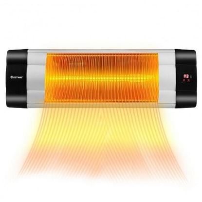 Picture of 1500 W 3 Modes Adjustable Infrared Wall-Mounted Patio Heater with Remote Control