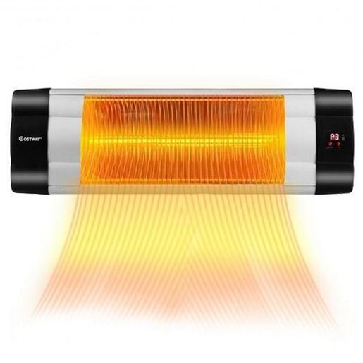 Picture of 1500 W 3 Modes Adjustable Infrared Wall-Mounted Patio Heater with Remote Control