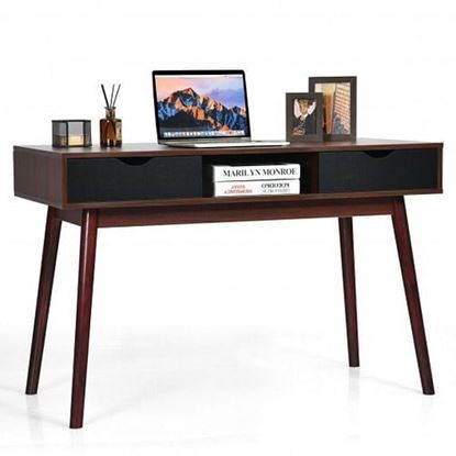 Picture of 48 Inch Wooden Workstation Laptop Table with Drawers